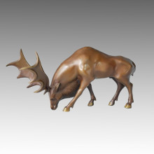 Animal Deer Statue Moose Bronze Sculpture, Gorini Tpal-063